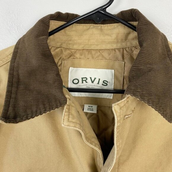 Orvis Men's Classic Barn Canvas Field Coat Jacket Chore Coat Camel Size Medium - Picture 4 of 10